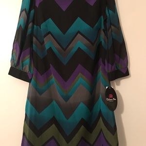 Chevron Purple/Blue/Black Dress